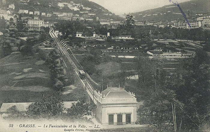 Carte postale du funiculaire de Grasse.